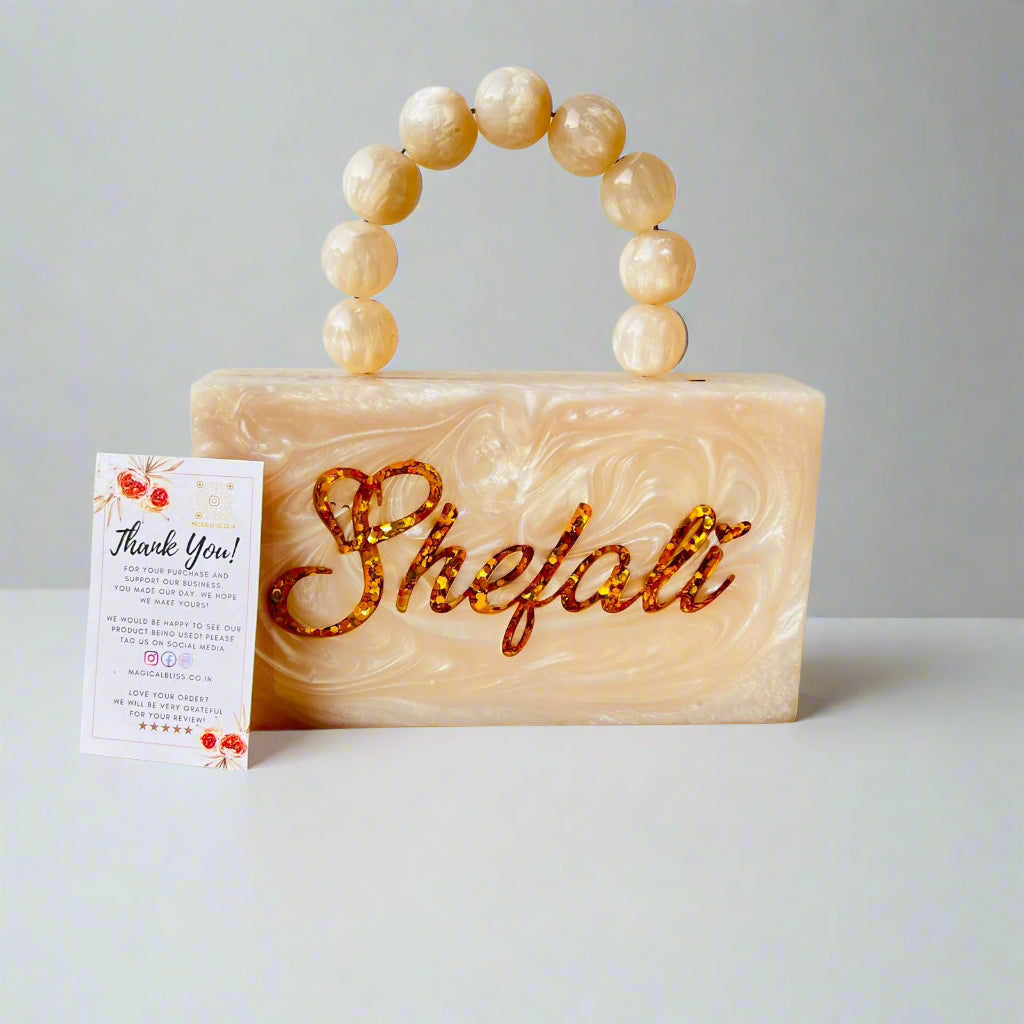 Resin Clutch with Name Engraved