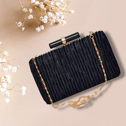 Black Velvet Clutch Bag