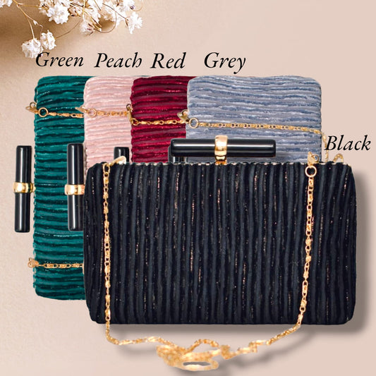 Black Velvet Clutch Bag