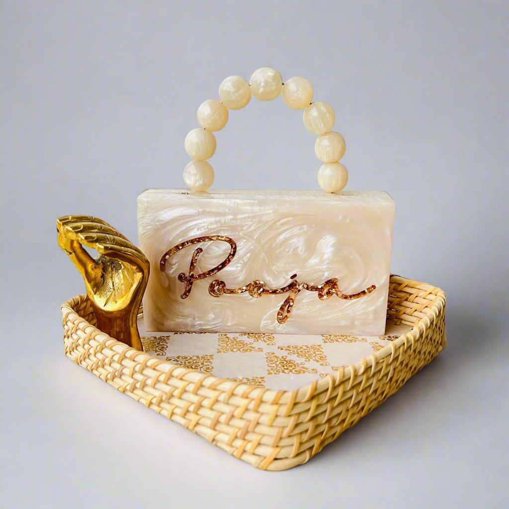 Resin Clutch with Name Engraved