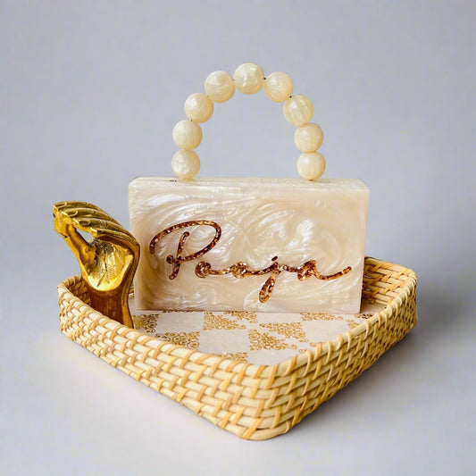 Resin Clutch with Name Engraved