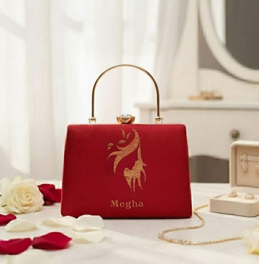 Red Suede Velvet D3 with Handle