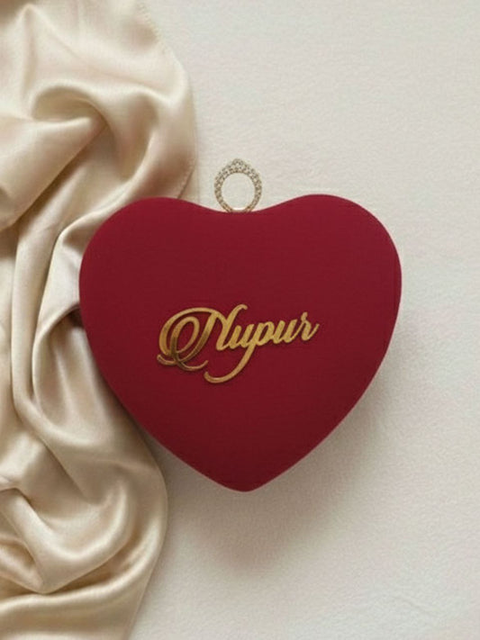 Red Heart Shape Clutch