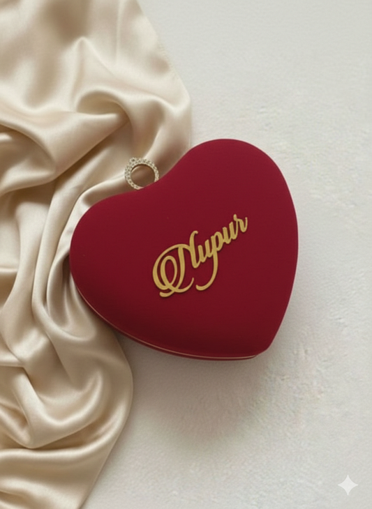 Red Heart Shape Clutch